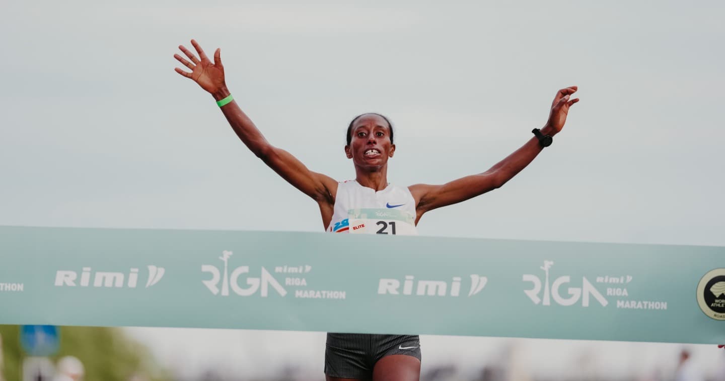 Ejgayehu Taye Breaks Rimi Riga Marathon Course Record in the Women’s Half Marathon